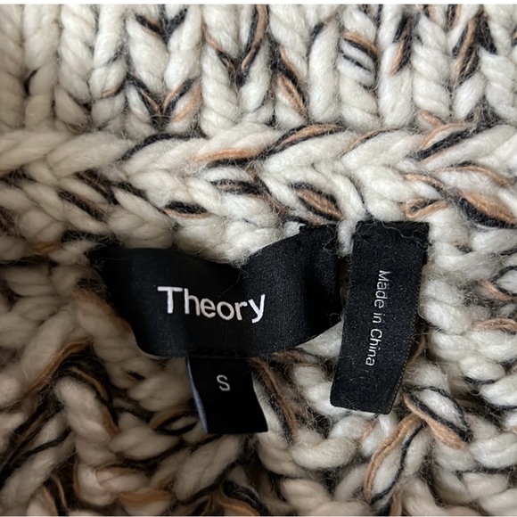 Theory Hand Knit Marled Wool Cashmere Blend Sweater, NWT, Size Small - Picture 7 of 7
